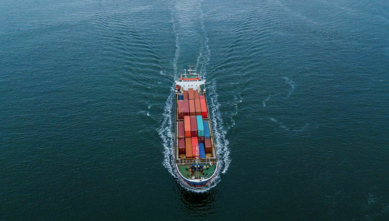 cargo ship sailing